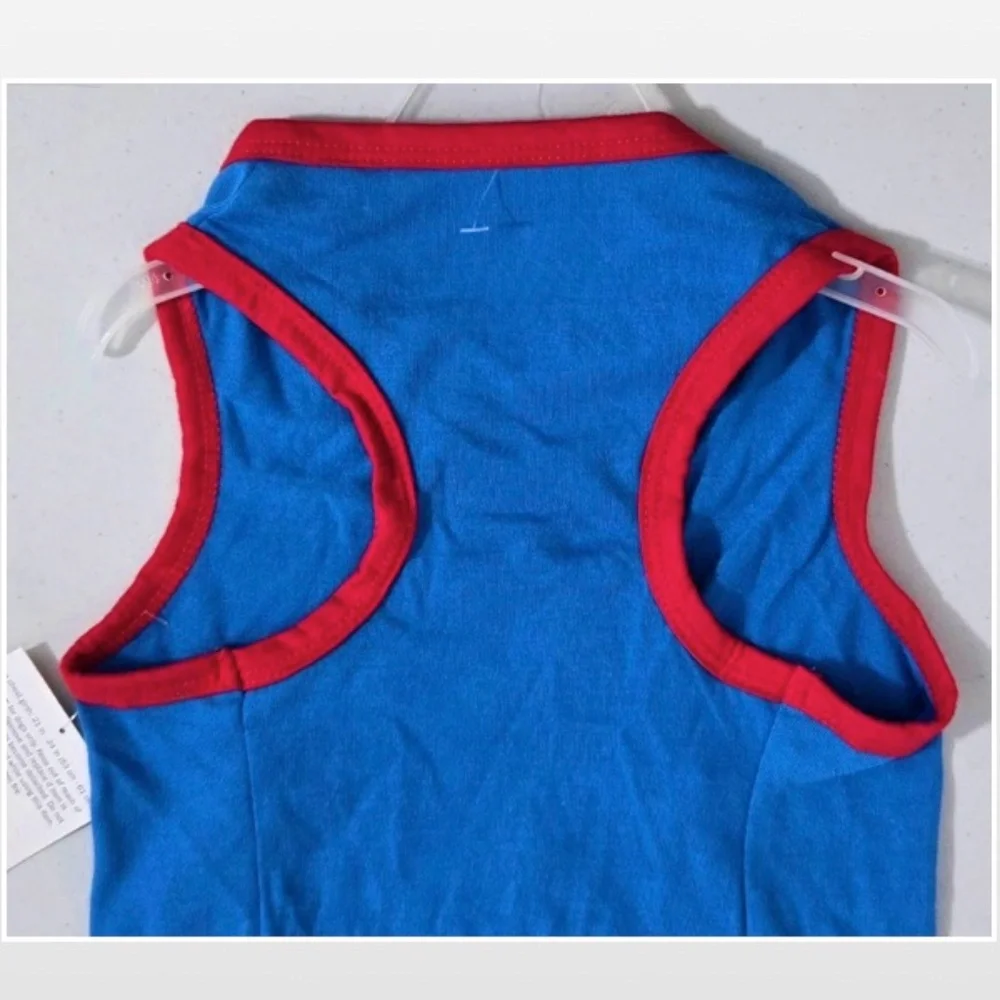 New Play Time Dog Tank Top Medium Blue Pride Rainbow Pet Animal Apparel NWT